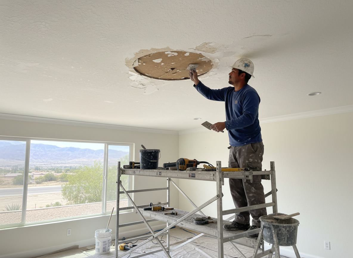 Ceiling water damage repair in Sunland