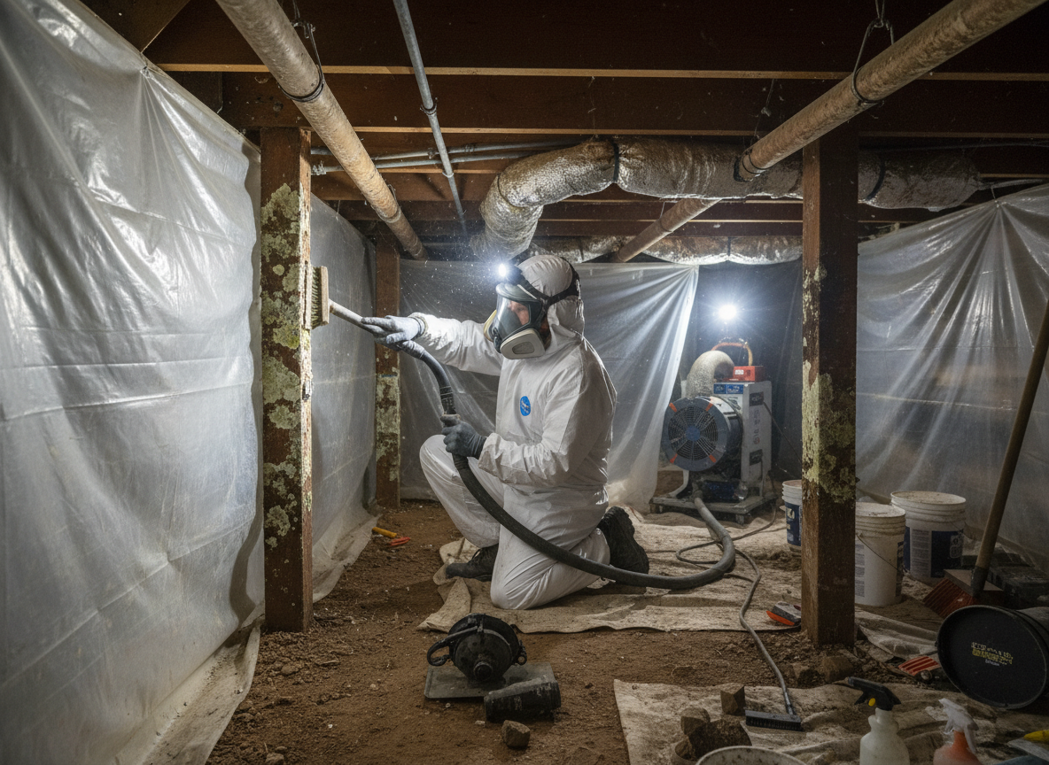crawl space mold removal in Sunland