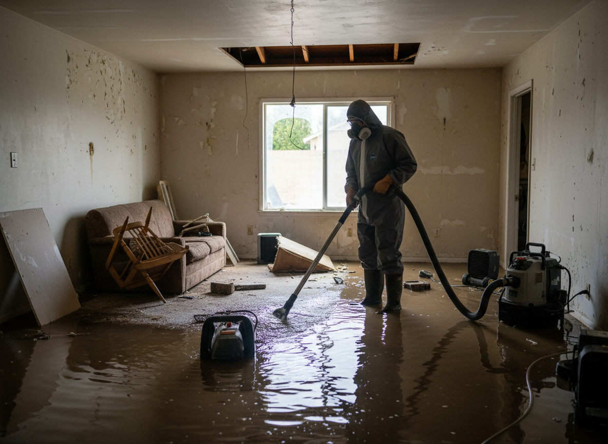 Emergency water cleanup in Sunland