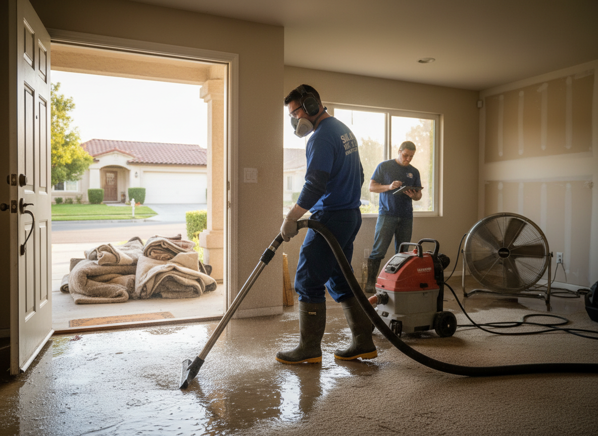 Emergency water removal in Sunland