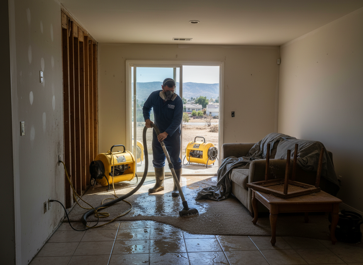 Flood restoration services in Sunland