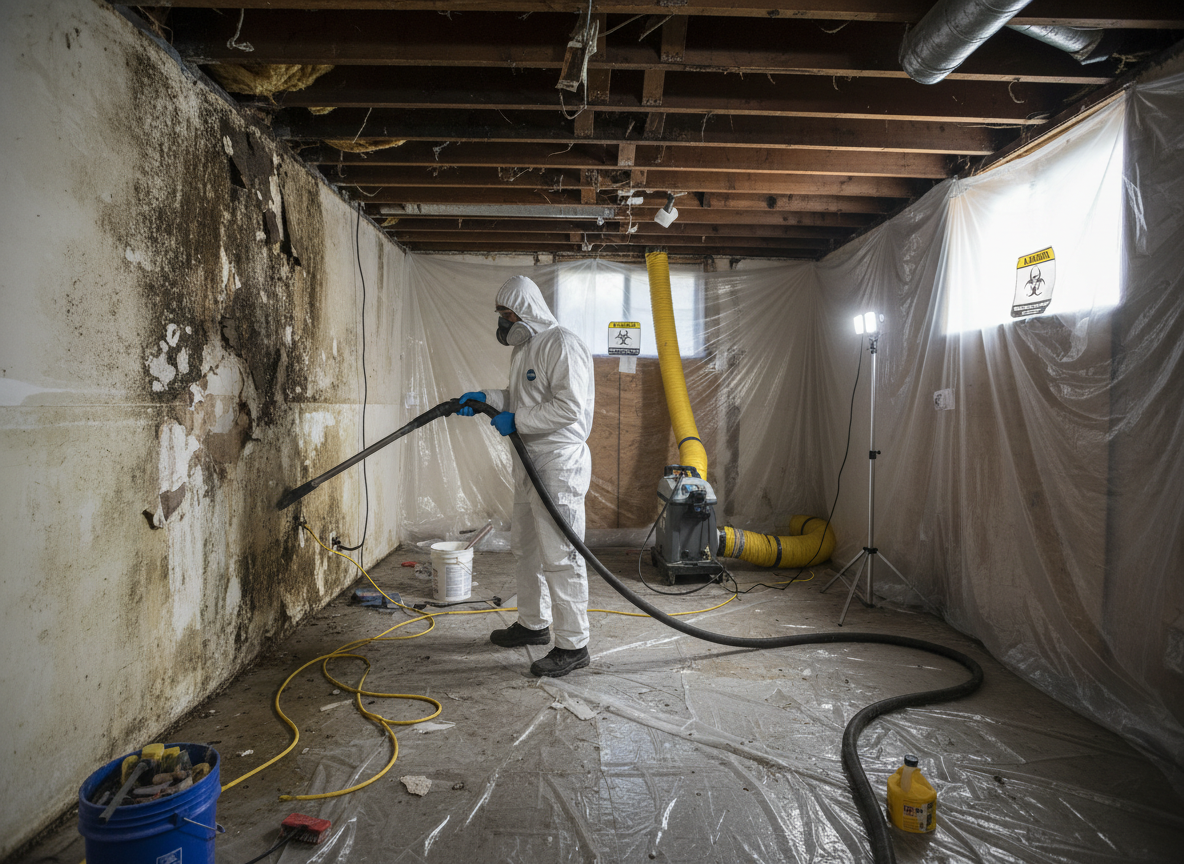 Mold remediation after water damage in Sunland