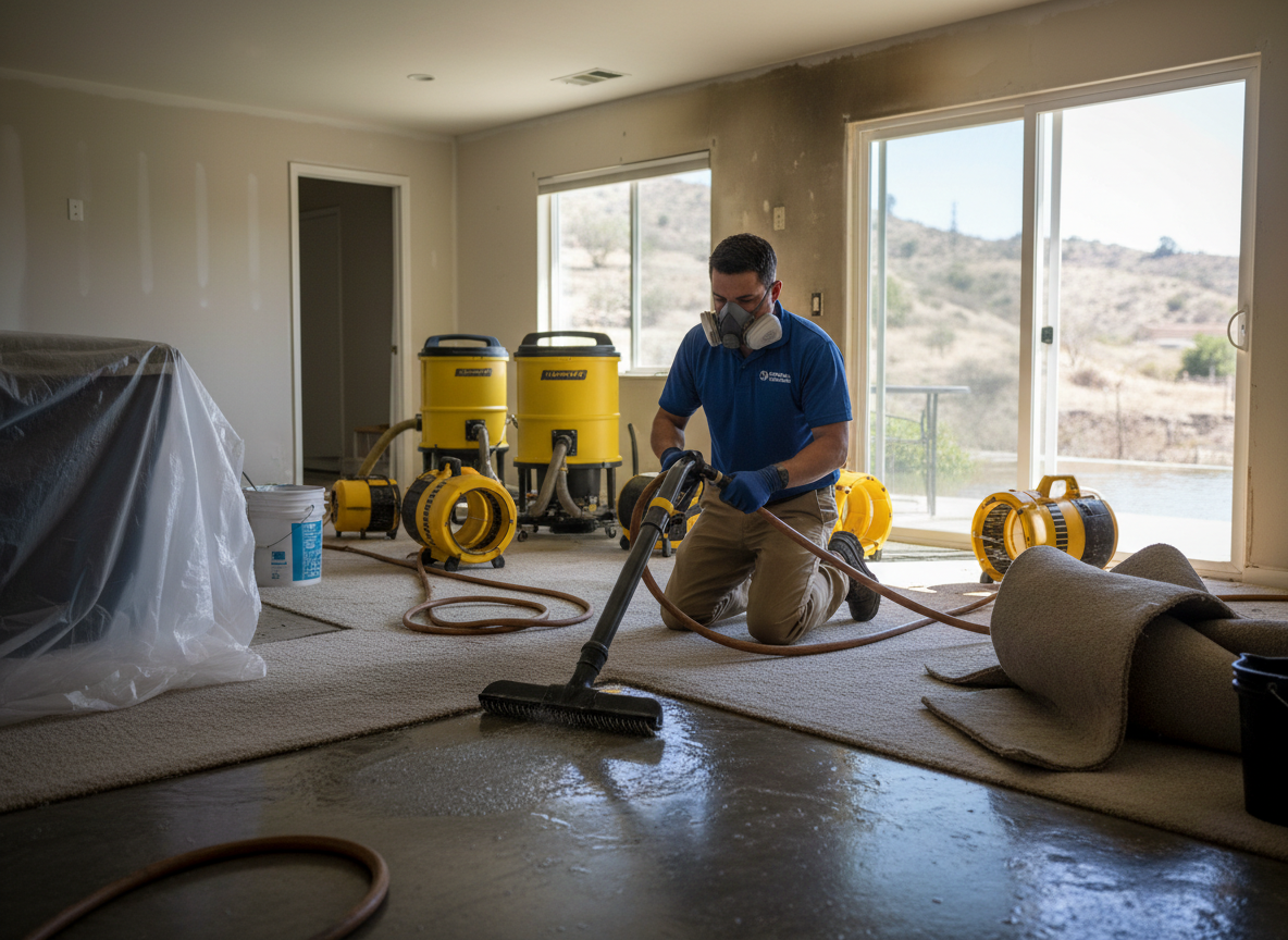 Water damage mitigation in Sunland