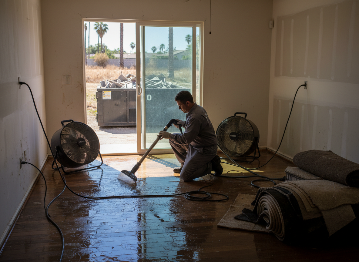 Water leak restoration in Sunland